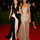 Vera Wang and model Joan Smalls, outfitted in one of her designs, at the 2014 Met Gala.